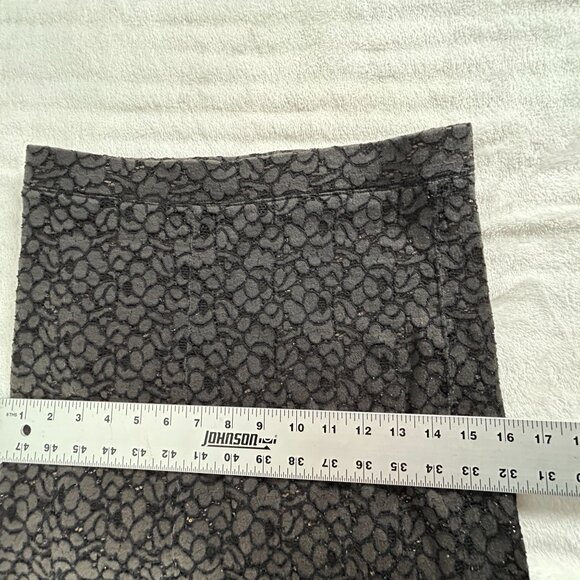 Raquel Allegra Womens Black Floral Lace Pencil Skirt Size 0 Knee Length Office - Picture 7 of 9